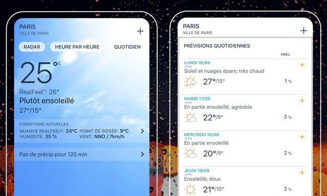 Les meilleures applications météo pour iPhone