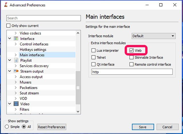 vlc-media-player-preferences-main-interfaces