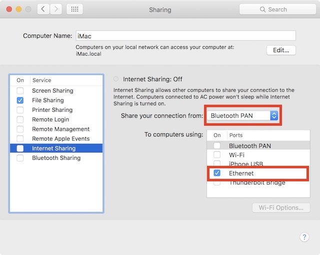 bluetooth-ethernet-sharing