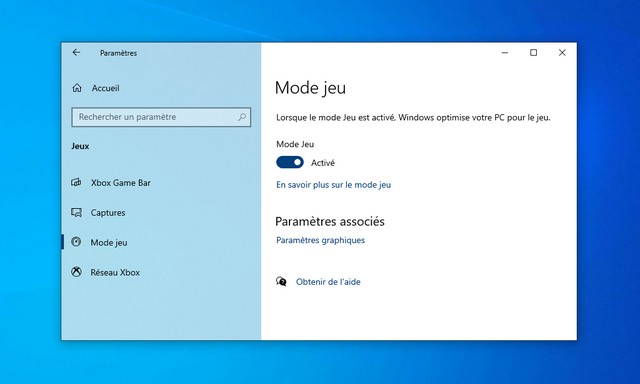 Comment activer le mode Jeu sur Windows 10