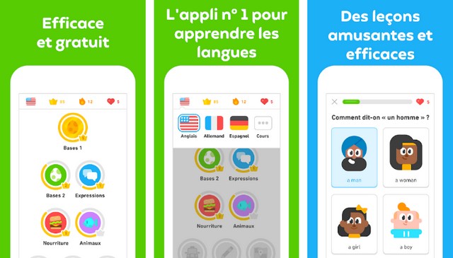 Duolingo - meilleure application éducatives