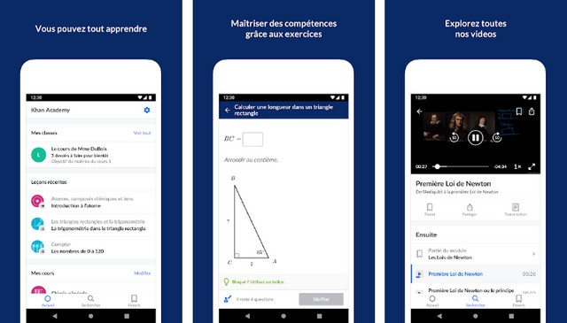 Khan Academy - meilleure application éducatives