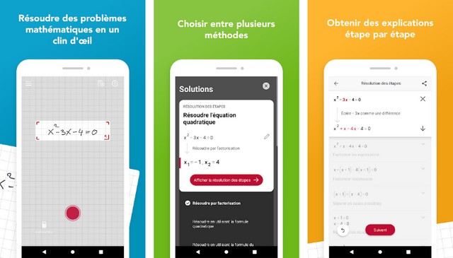 Photomath - meilleure application éducatives