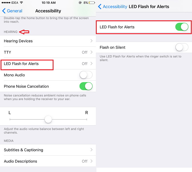 Comment activer le Flash LED pour les alertes sur iPhone - Info24Android