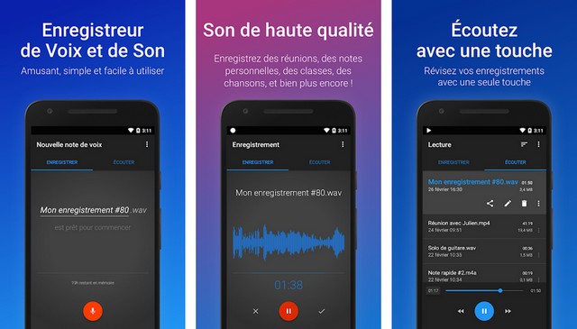 Enregistreur de Voix Facile - applications enregistreur vocal