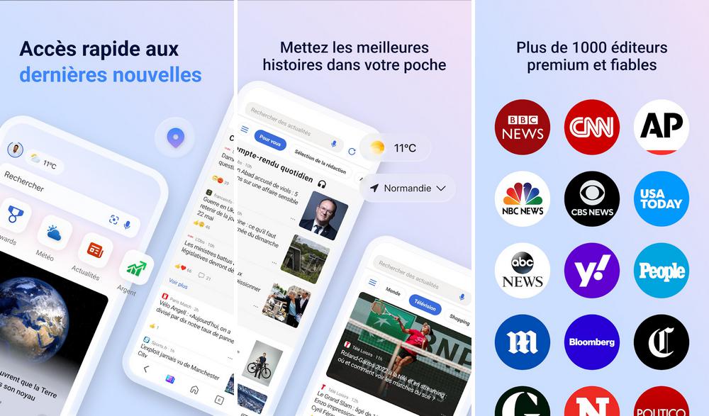Microsoft Start - application de flux RSS