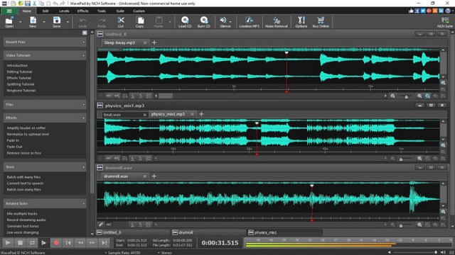 WavePad - meilleur logiciel de montage audio
