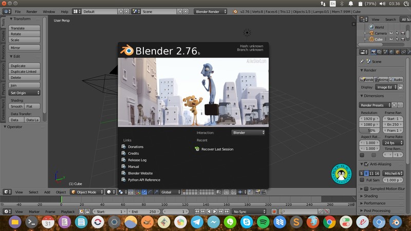 Blender - logiciel de montage vidéo pour Linux