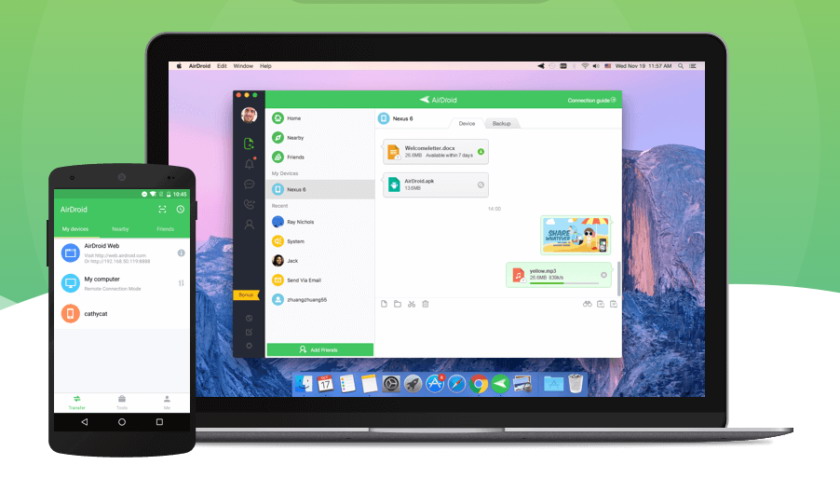 AirDroid - application pour envoyer des SMS depuis PC