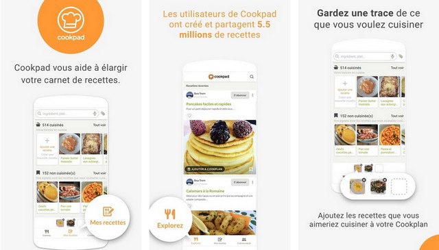 Cookpad - application de cuisine pour Android