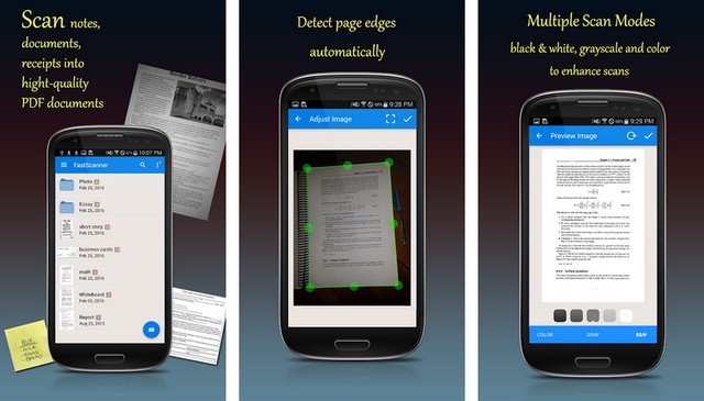 Fast Scanner - applications pour numériser des documents