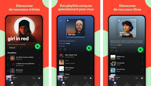 Spotify - meilleure application de musique gratuites