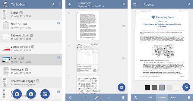 TurboScan - applications pour numériser des documents