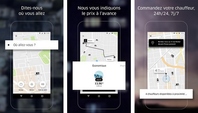 Uber - Application de transports en commun