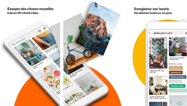 Pinterest - meilleure application comme Instagram