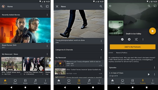 Plex - Applications pour Android TV