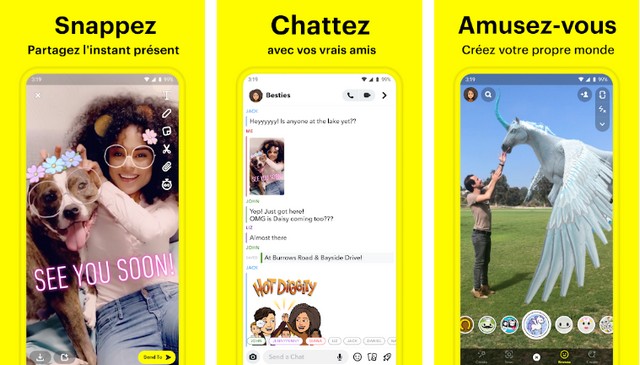 Snapchat - meilleure application comme Instagram