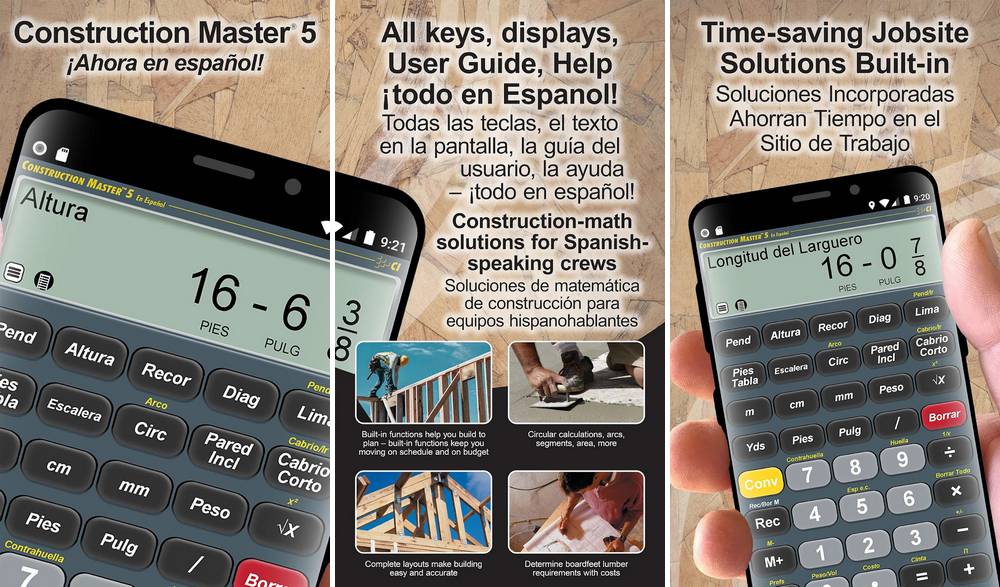 Les applications Construction Master