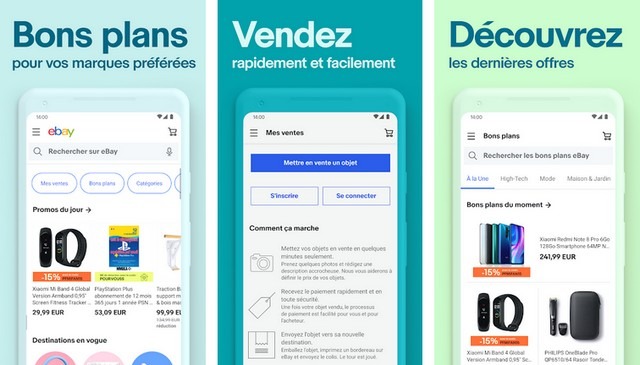 eBay - applications pour gagner de l'argent