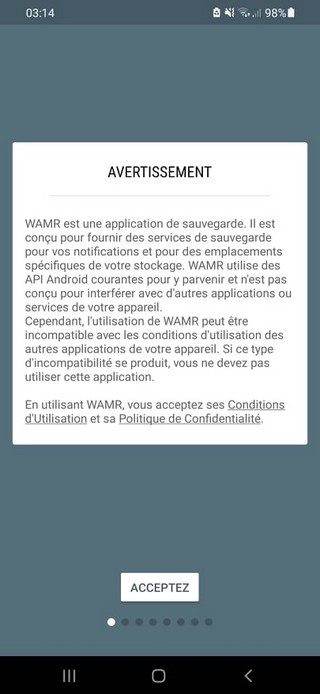 Acceptez les termes et conditions