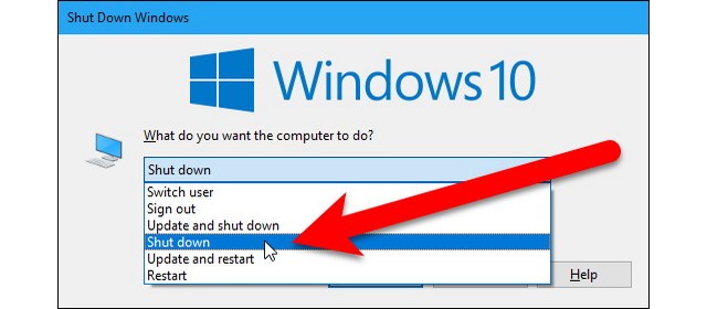 Arrêter un PC sans installer les mises à jour
