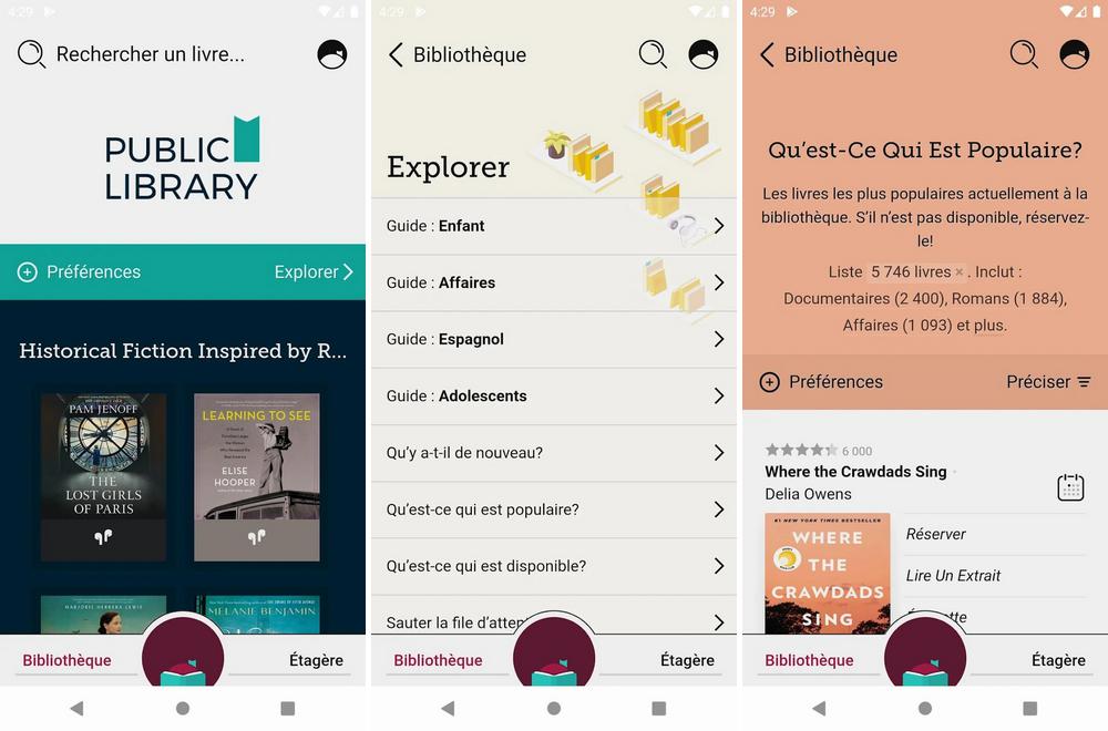 OverDrive - application pour lire des ebooks