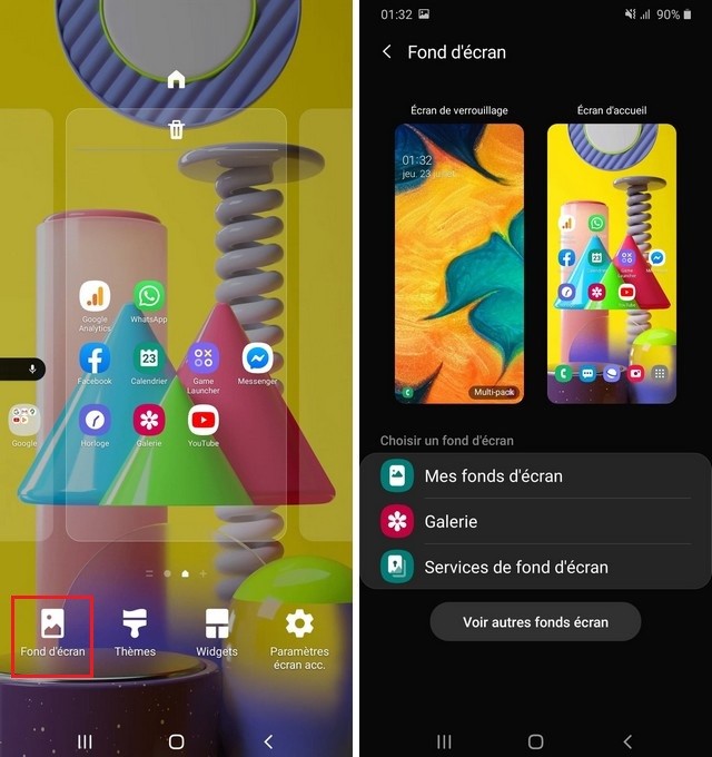 Changer le fond ecran sur votre Samsung Galaxy