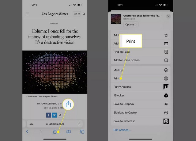 Imprimer directement depuis un iPhone avec AirPrint