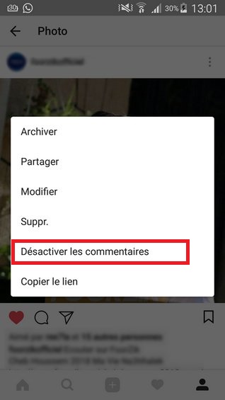 Désactiver les commentaires sur un post existant