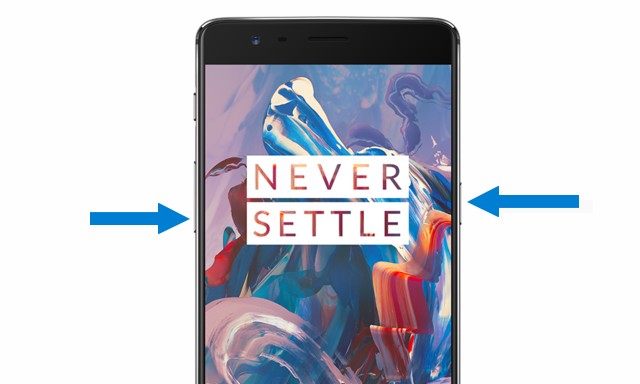 Capture d'écran sur OnePlus 3 avec des boutons matériels