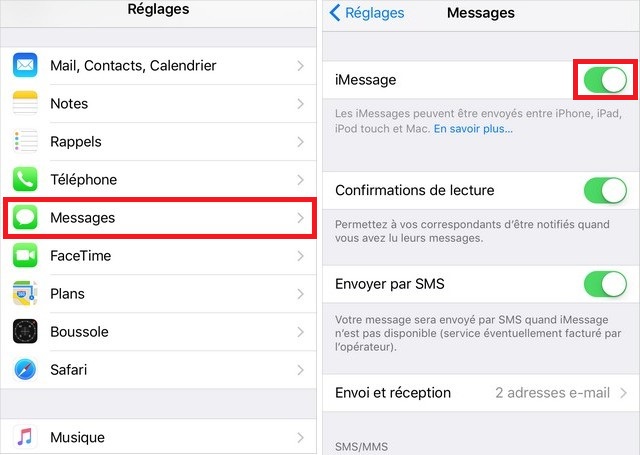 Comment Envoyer Un Message En Vert Sur Iphone Comment configurer et activer iMessage sur iPhone et iPad | Info24Android