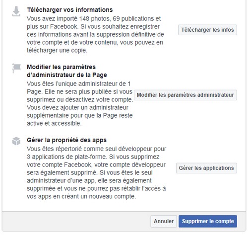 supprimer son compte Facebook définitivement