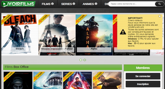 Voirfilms - meilleurs site de streaming