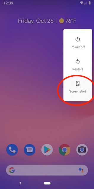 faire une capture d'écran sur le Google Pixel 3