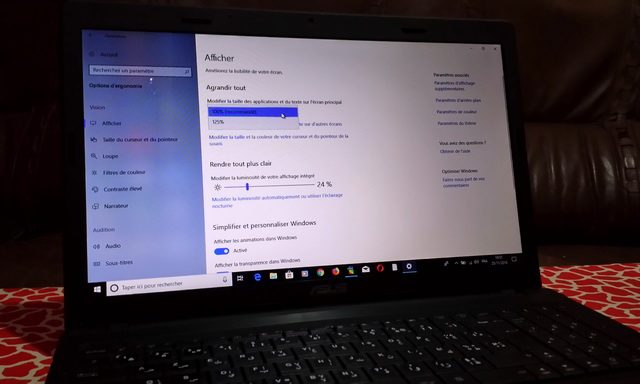 Comment agrandir la taille du texte dans Windows 10