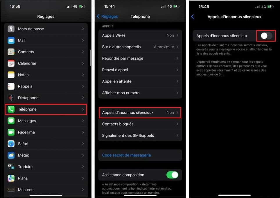 Filtrer les appels indésirables sur iPhone