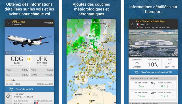 Flightradar24 - application pour suivre les avions