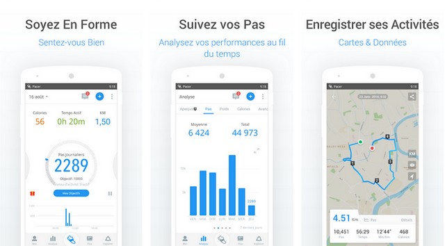 Application Podomètre gratuit sans internet, compteur de pas gratuit 