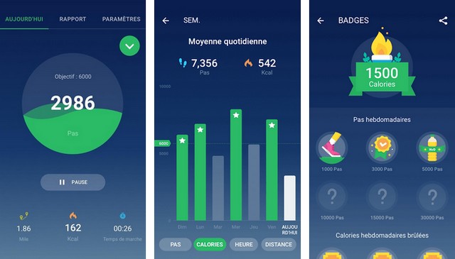 Leap Fitness Step Counter est l’une des applications de podomètre les plus simples. Cela fonctionne bien pour les minimalistes là-bas. L'application ne nécessite aucune connexion, aucun service en nuage et aucun suivi GPS. Il ne compte que vos pas avec les capteurs de l'appareil. Parmi les autres fonctionnalités, citons les thèmes, les graphiques de rapport et la sauvegarde facultative sur Google Drive. Toutes les fonctionnalités sont utilisables dans la version gratuite. Cependant, la version pro coûte 2,99 $ et devrait supprimer toute publicité. Il y a un problème occasionnel, mais la plupart semblent l'apprécier. Nous aussi