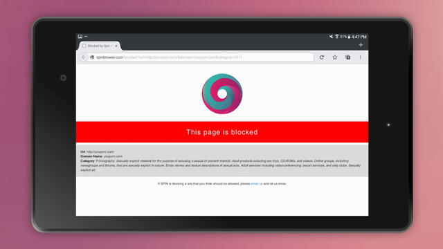 SPIN Safe Browser