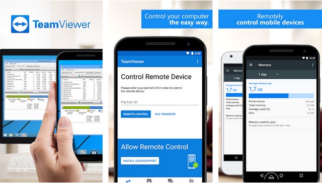 TeamViewer - connecter son smartphone Android à son PC