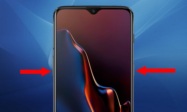 capture d’écran sur OnePlus 6T avec les boutons matériels