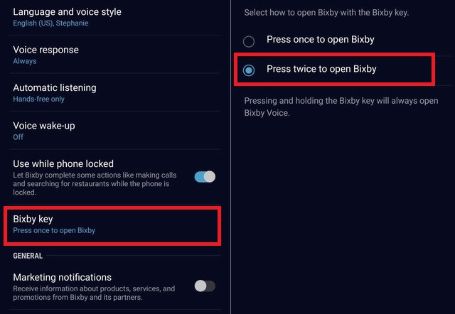 désactiver Bixby sur le Galaxy Note 9