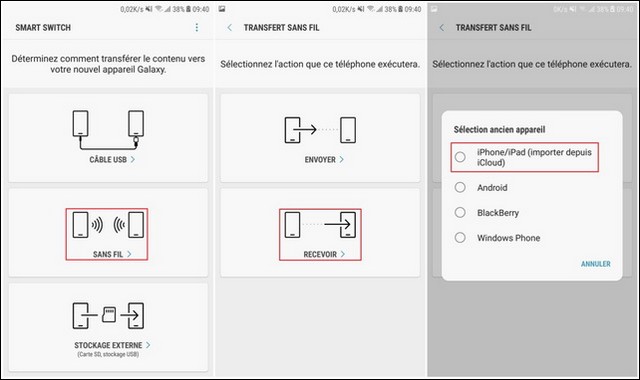 Transférer les contacts iPhone vers Samsung via Samsung Smart Switch
