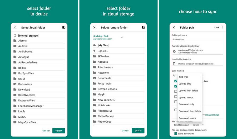 Autosync - application pour sauvegarder vos données