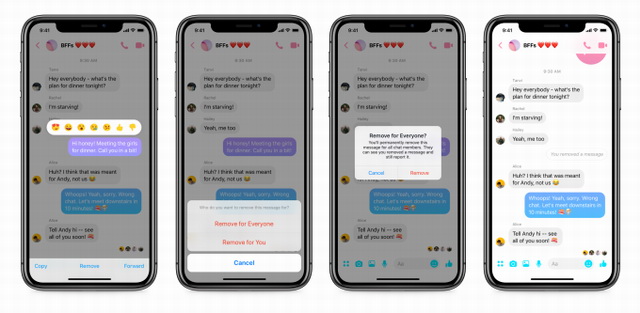 annuler l'envoi de messages sur Facebook Messenger