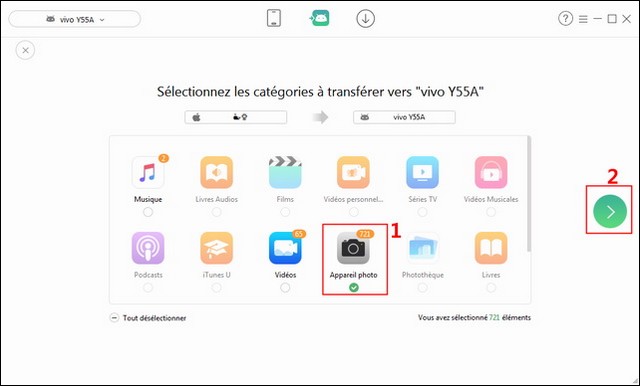 Transférer toutes les photos iPhone vers Android