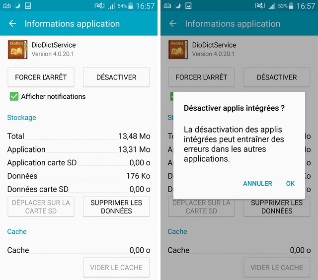 désactiver les applications préinstallées sans root