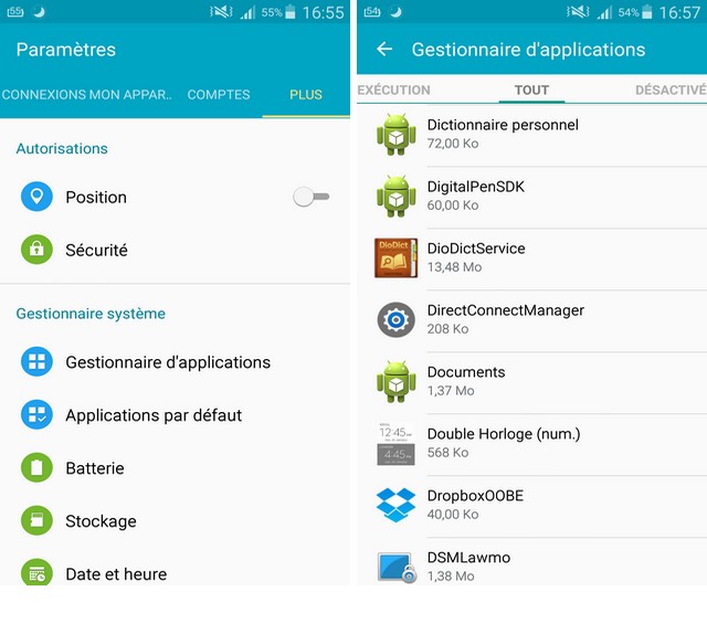 désactiver les applications préinstallées