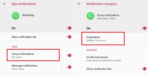 Comment personnaliser les notifications Whatsapp